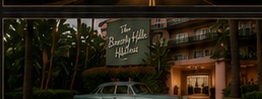 The Beverly Hills Hotel at dusk