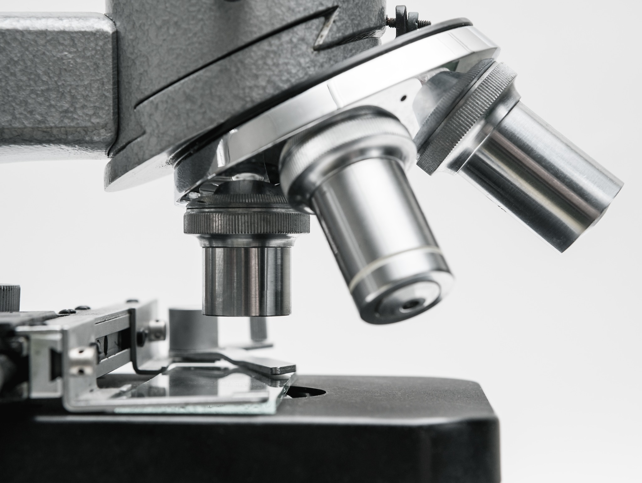 Traditional laboratory microscope in the Treatment room