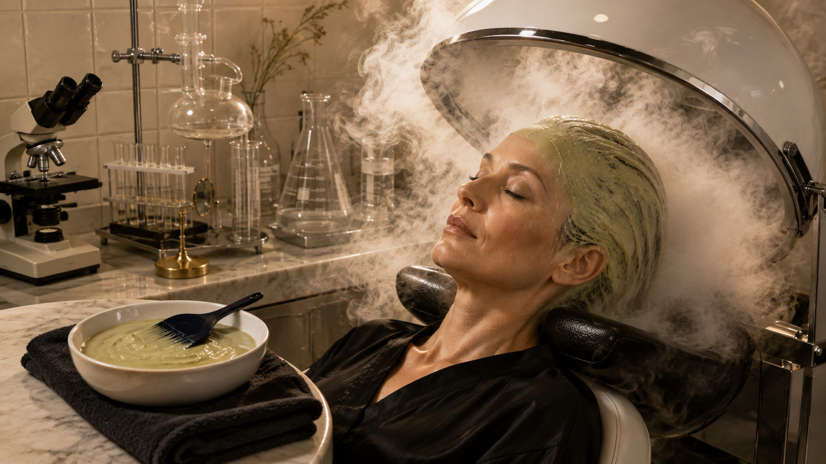 Therapeutic steam used in Scalp Renewal