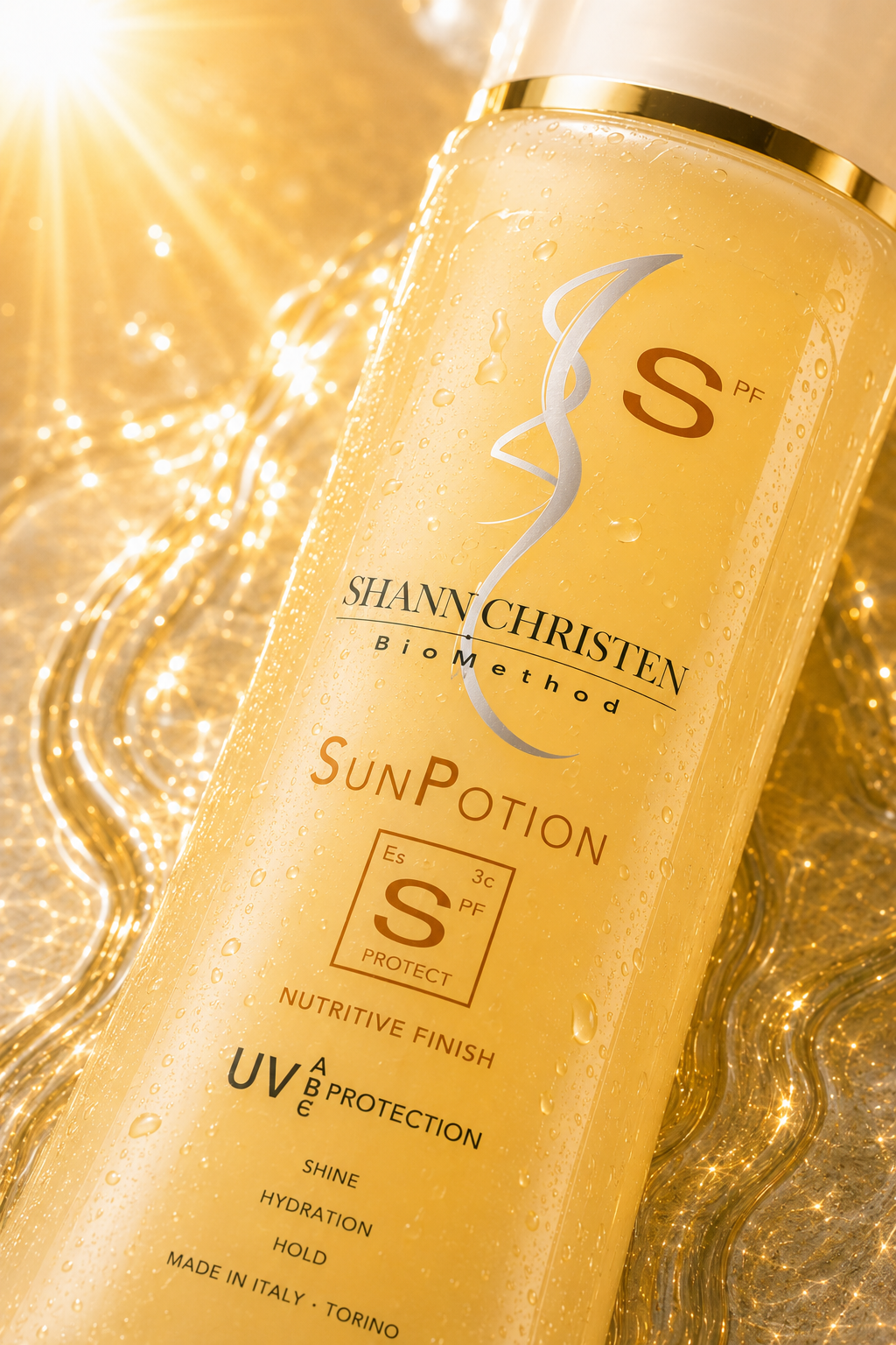 Close view of the SunPotion protective hair finish